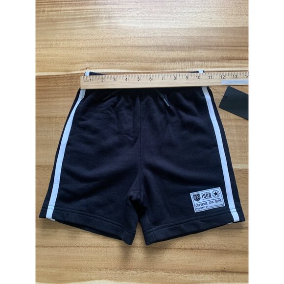 Converse Boys Athletic Shorts With Side Pockets Drawstring Black Size 5 - Picture 9 of 12
